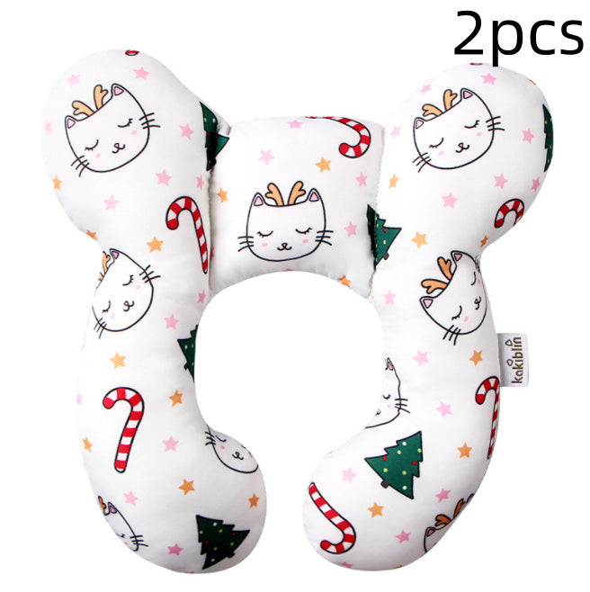 Infant Pillow Baby Bed U-Shaped Safety Seat Neck Guard Fixed Stereotyped Stroller Pillow